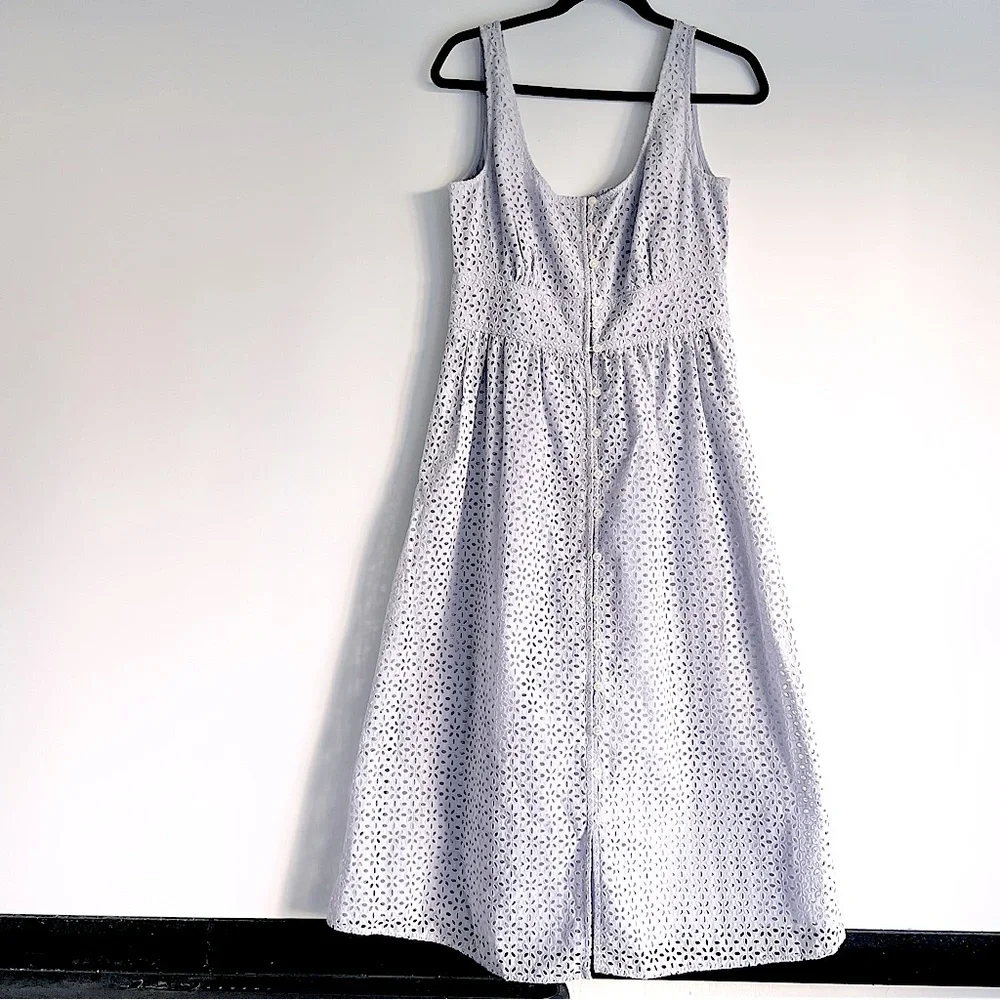 J. Crew Button-front eyelet dress in Peri Shadow Size 6